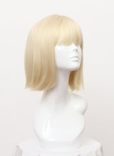 A125 - Classic Blonde Bob with Fringe