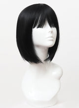 A128 - Classic Black Bob with Fringe